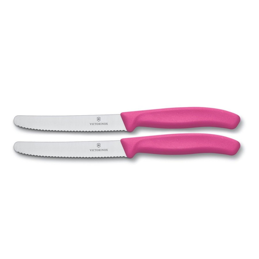 Kampeerartikelen Victorinox Keukengerei | Victorinox Tafelmes Roze 2 Stuks