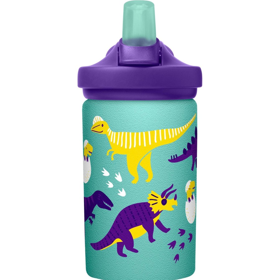 Kampeerartikelen CamelBak Drinkflessen | Camelbak Eddy+ Kids Rvs Drinkfles 400 Ml Hatching Dinos