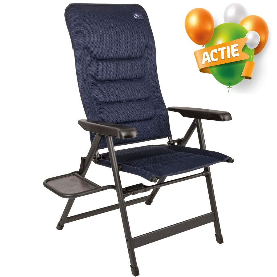 Kampeerartikelen Bardani Campingstoelen | Bardani Domenica Plus 3D Comfort Campingstoel Moonlight Blue 22