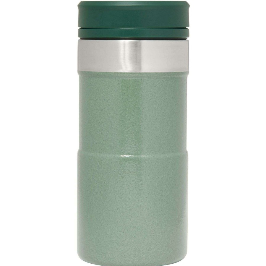 Kampeerartikelen Stanley PMI Drinkflessen | Stanley Pmi The Neverleak Travel Thermosbeker 250 Ml Hammertone Green