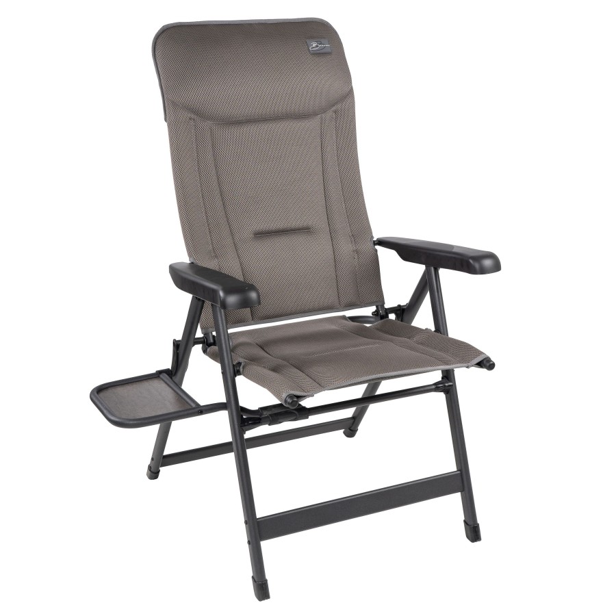 Kampeerartikelen Bardani Campingstoelen | Bardani Domenica Plus 3D Comfort Campingstoel Platina Grey 2023