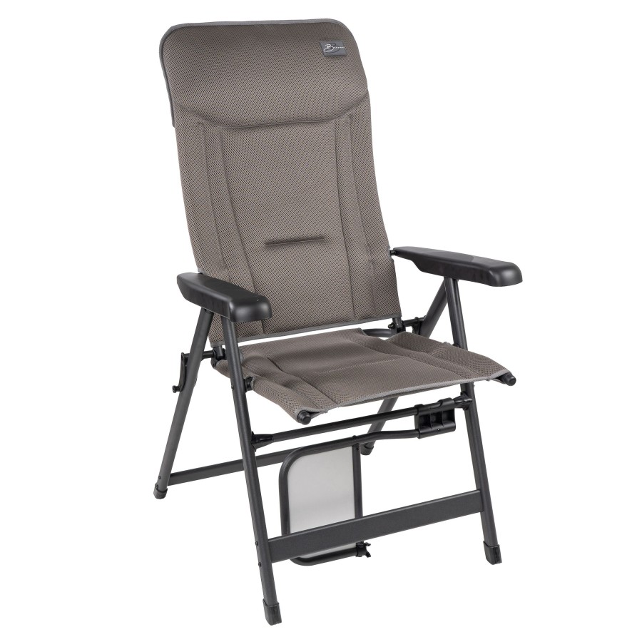 Kampeerartikelen Bardani Campingstoelen | Bardani Domenica Plus 3D Comfort Campingstoel Platina Grey 2023