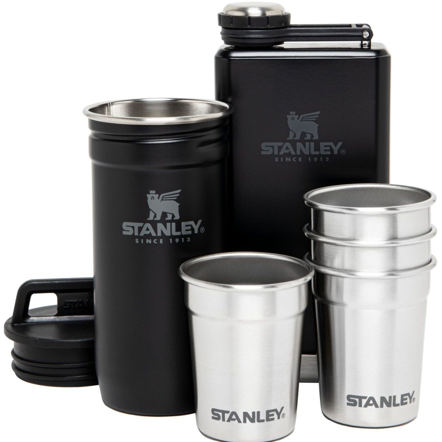 Kampeerartikelen Stanley PMI Drinkflessen | Stanley Pmi Adventure Shotglass Classic Drinkfles Set Matte Black