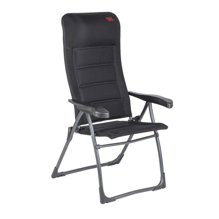 Kampeerartikelen Crespo Campingstoelen | Crespo Ap-215 Air-Deluxe Campingstoel Zwart