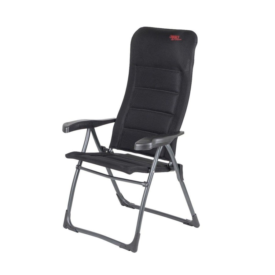 Kampeerartikelen Crespo Campingstoelen | Crespo Ap-215 Air-Deluxe Campingstoel Zwart