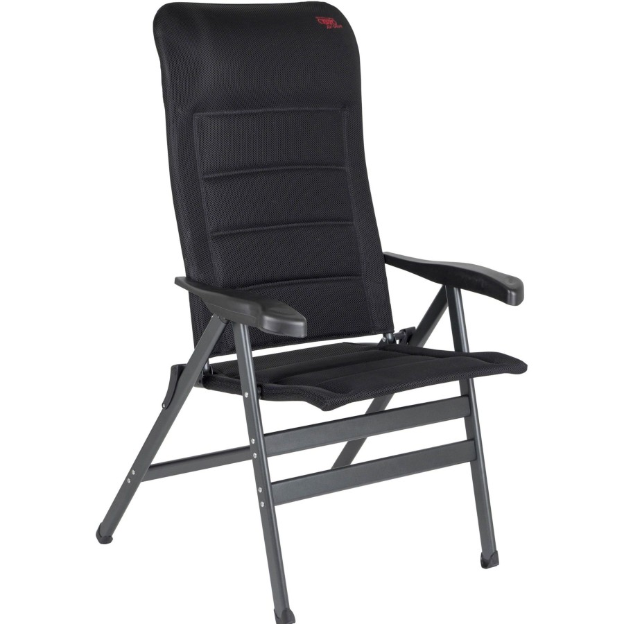 Kampeerartikelen Crespo Campingstoelen | Crespo Ap-238 Air-Deluxe Xl Campingstoel Zwart