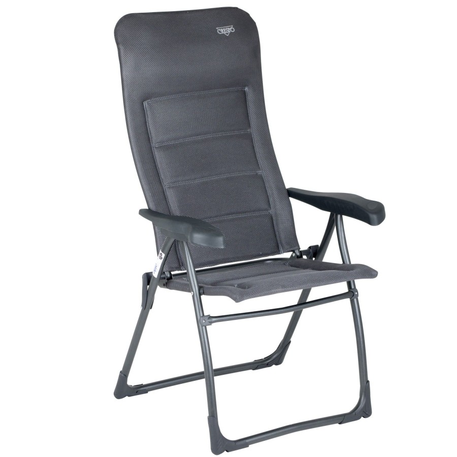 Kampeerartikelen Crespo Campingstoelen | Crespo Ap-215 Air-Deluxe Campingstoel Grijs