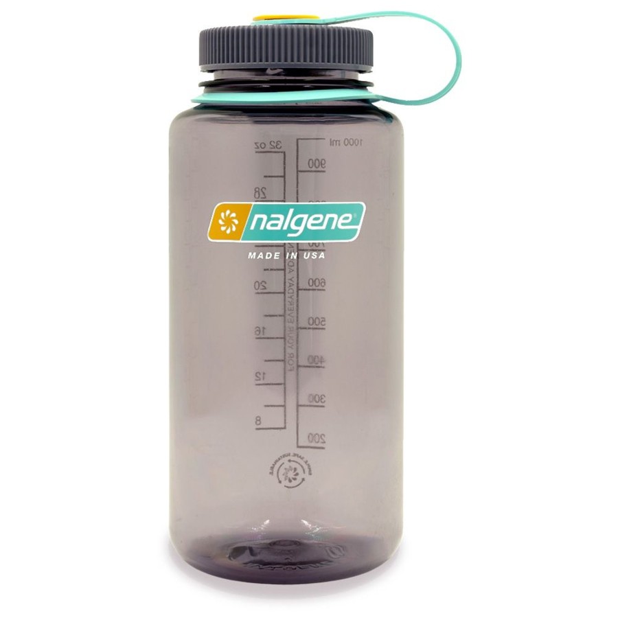 Kampeerartikelen Nalgene Drinkflessen | Nalgene Wide Mouth Sustain Drinkfles 1 Liter Aubergine