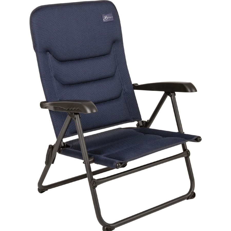 Kampeerartikelen Bardani Campingstoelen | Bardani Toscane 3D Comfort Campingstoel Moonlight Blue